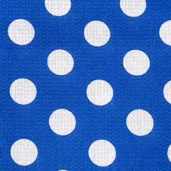 Полотенце вафельное банное Экономь и Я «Горох» 80х150 см, цвет синий, 150 гр/м2, 100% хлопок