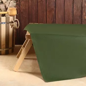 Полотенце вафельное банное «Экономь и Я», 80150 см, хлопок 100%, хаки