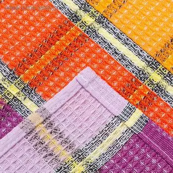 Полотенце вафельное РАДУГА 003 30х30, сиреневый, хлопок 100%, 220г/м2