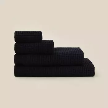 Полотенце вафельное SL HOME: Basic «Дарк Маре» 5090 см, хлопок 100%, чёрное