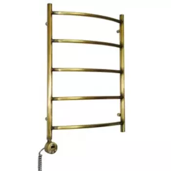 Полотенцесушитель электрический Domoterm "Калипсо", 500 х 500 мм, 5 перекладин, лев, бронза