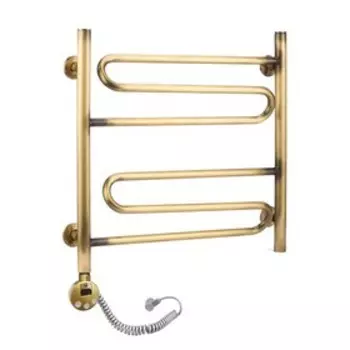 Полотенцесушитель электрический Domoterm "Офелия", 500 х 500 мм, 6 перекладин, лев, бронза
