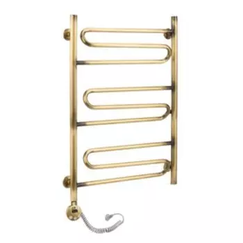 Полотенцесушитель электрический Domoterm "Офелия", 500 х 700 мм, 9 перекладин, лев, бронза