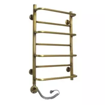 Полотенцесушитель электрический Domoterm "Орфей", 500 х 700 мм, 7 перекладин, левый, бронза