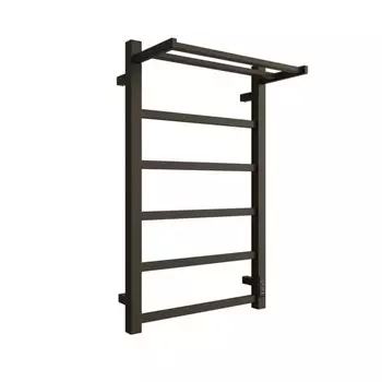 Полотенцесушитель электрический "ДВИН" Fj plaza neo, 600x500 мм, диммер, чёрный матовый