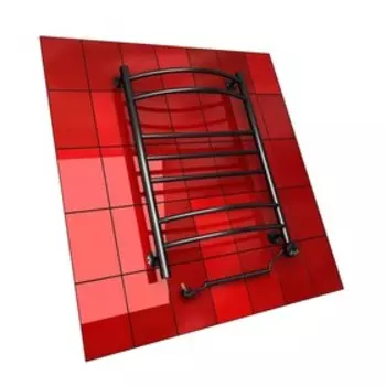 Полотенцесушитель электрический "ДВИН" G, 700x500 мм, 1"-1/2", ТЭН справа, черный