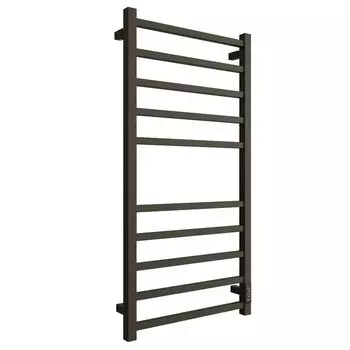 Полотенцесушитель электрический "ДВИН" L plaza neo, 1000x400 мм, диммер, чёрный матовый