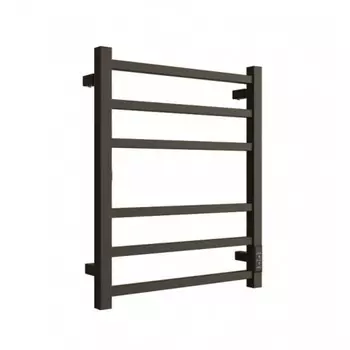Полотенцесушитель электрический "ДВИН" L plaza neo, 600x500 мм, диммер, чёрный матовый