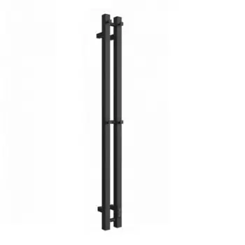 Полотенцесушитель электрический "ДВИН" X-2 plaza neo, 1200x80 мм, диммер, чёрный матовый