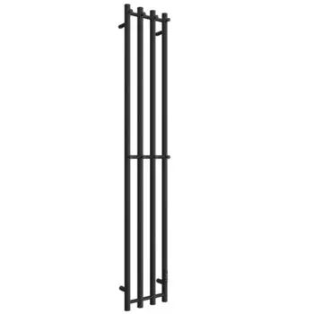 Полотенцесушитель электрический "ДВИН" X-4 neo, 1200x180 мм, 1"-1/2", диммер чёрный матовый