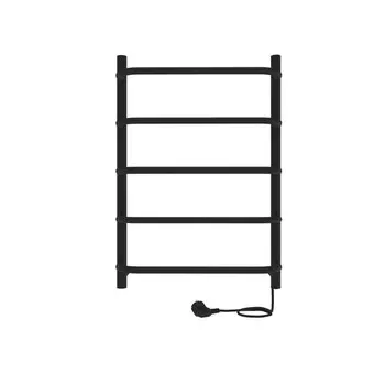 Полотенцесушитель электрический INDIGO Embrace, 600х500 мм, скрытый монтаж, черный