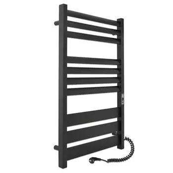 Полотенцесушитель электрический "Ларис" Атлант, 500х900 мм, 10 перекладин, правый, черный