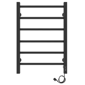 Полотенцесушитель электрический Laris Феличия ЧКЧ6, 400х600 мм, 6 перекладин, правый, черн.