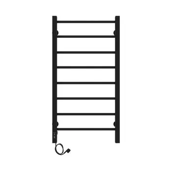 Полотенцесушитель электрический Laris Феличия ЧКЧ8, 400х800 мм, 8 перекладин, левый, черный