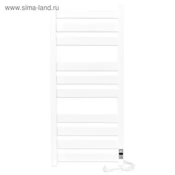 Полотенцесушитель электрический "Ларис" Гефест, 500х1200мм, 10 перекладин, правый, на стойке