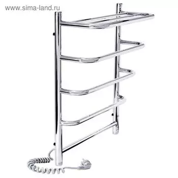 Полотенцесушитель электрический "Ларис" Стандарт, 500х660 мм, лесенка, 5 перекладин, левый