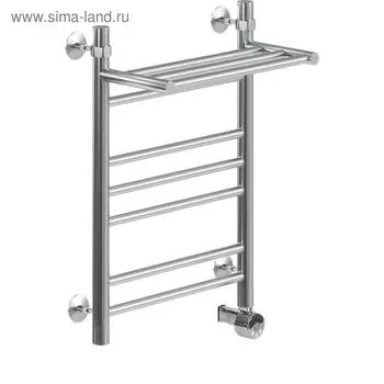 Полотенцесушитель электрический "НИКА" Classic ЛП (г2) ВП, 600 x 400 мм, с полочкой, хром
