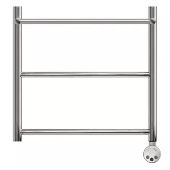 Полотенцесушитель электрический Point "Афина" PN04155PE, П2, 500x500 мм, с полкой, правый