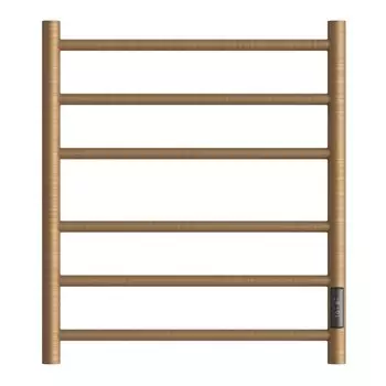 Полотенцесушитель электрический Point "Аврора" PN10856BR, П6, 500x600мм, диммер прав, бронза