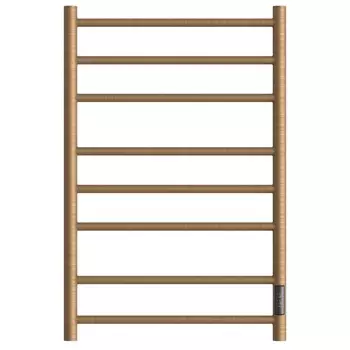 Полотенцесушитель электрический Point "Аврора" PN10858BR, П8, 500x800мм, диммер прав, бронза