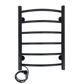 Полотенцесушитель электрический "САНПРИЗ" Классик П6, 400x600 мм, левый, черный