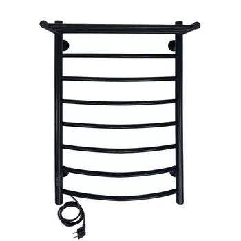 Полотенцесушитель электрический "САНПРИЗ" Классик П8, 500x800 мм, левый, черный