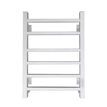 Полотенцесушитель электрический "САНПРИЗ" Квадро П6, 400x600 мм, универсальный, белый