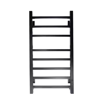 Полотенцесушитель электрический "САНПРИЗ" Квадро П8, 400x800 мм, универсальный, черный