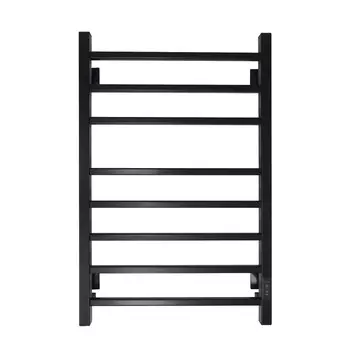 Полотенцесушитель электрический "САНПРИЗ" Квадро П8, 500x800 мм, универсальный, черный