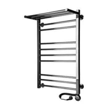 Полотенцесушитель электрический "ТЕРА" БОГЕМА-ЛЮКС ПСЭ-36-07, 500х800 мм, с полкой, хром