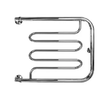 Полотенцесушитель водяной "ДВИН" Dw, 600x500 мм, 1"-1/2", без полки, хром