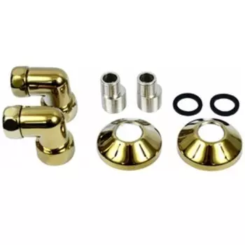 Полотенцесушитель водяной "ДВИН" J, 800x500 мм, 1"-1/2", золотой хром