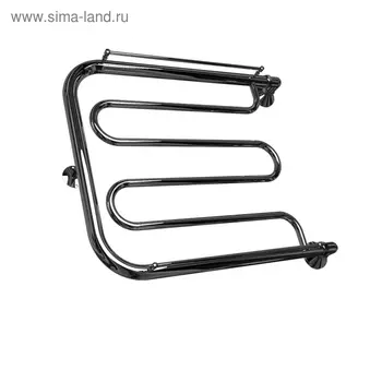 Полотенцесушитель водяной INDIGO "D1", 500х400 мм, с полочкой, диаметр подключения 1", хром