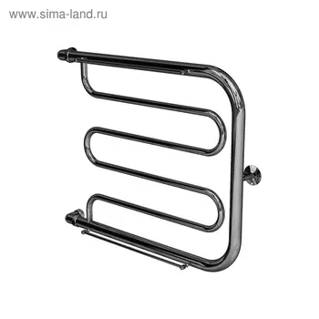 Полотенцесушитель водяной INDIGO "D4", 500х700 мм, с полочкой, диаметр подключения 1", хром