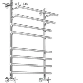 Полотенцесушитель водяной "НИКА" Bamboo ЛБ 3, 800 x 600 мм, без полочки, хром