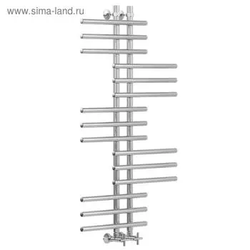 Полотенцесушитель водяной "НИКА" Bamboo ЛБ 5, 1200 x 100 мм, без полочки, хром