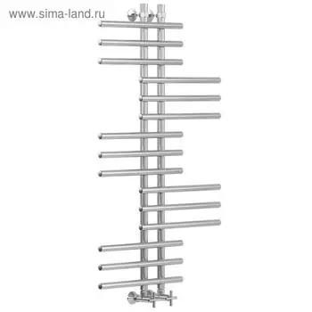 Полотенцесушитель водяной "НИКА" Bamboo ЛБ 5, 1200 x 100 мм, без полочки, хром
