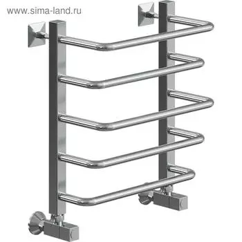 Полотенцесушитель водяной "НИКА" Modern ЛМ 1, 600 x 400 мм, без полочки, хром