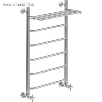 Полотенцесушитель водяной "НИКА" Trapezium ЛТ ВП, 800 x 400 мм, с полочкой, хром