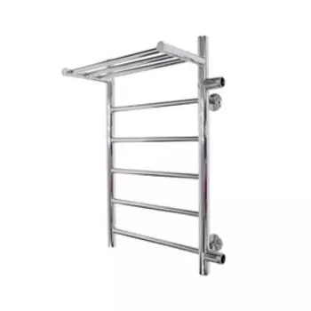 Полотенцесушитель водяной "САНПРИЗ" Аврора П6, 400x700 мм, с полкой, правое, хром