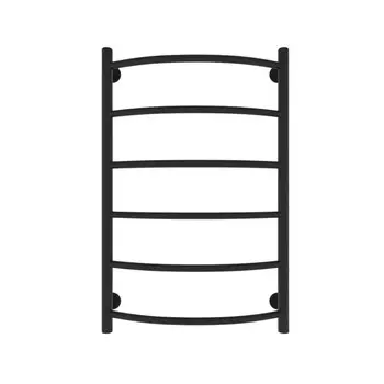 Полотенцесушитель водяной "САНПРИЗ" Классик П6, 500x800 мм, нижнее подключ., черный матовый