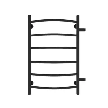 Полотенцесушитель водяной "САНПРИЗ" Классик П6, 500x800 мм, боковое подключ, черный матовый