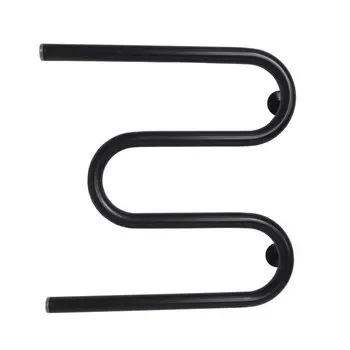 Полотенцесушитель водяной "САНПРИЗ", М-образный, 500x500 мм, 1", бок. подкл,черный матовый