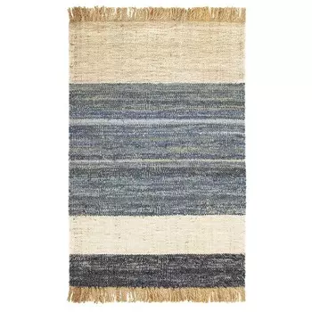 Половик из джута, денима и шерсти Tkano Hyderabad Ethnic, размер 120х180 см
