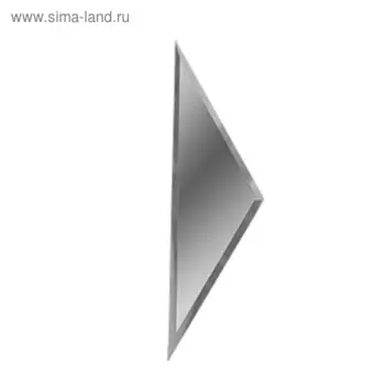 Половина зеркальной серебряной плитки «Полуромб» 10 мм, 150х510 мм