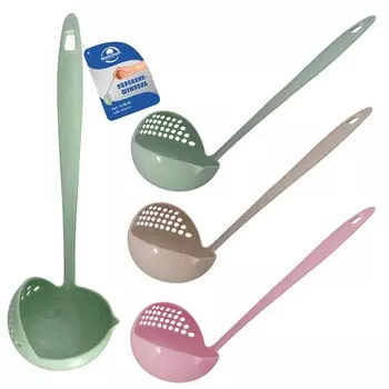 Половник-шумовка Мультидом, пластик, длина 23.5 см