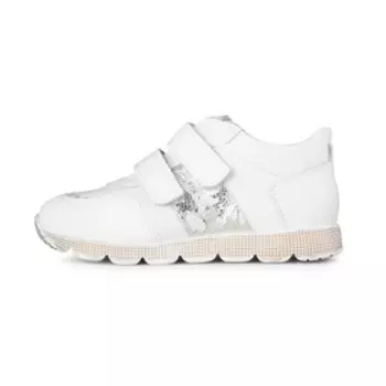 Полуботинки детские, размер 32, цвет бело-серебристый