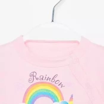 Полукомбинезон (боди) для девочки А.042-63-4., цвет розовый, рост 80