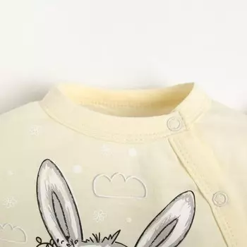 Полукомбинезон (Боди) для девочки, цвет молочный, рост 74-80 см