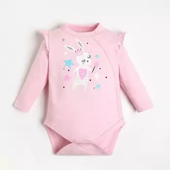 Полукомбинезон (Боди) для девочки, цвет розовый, рост 68-74 см